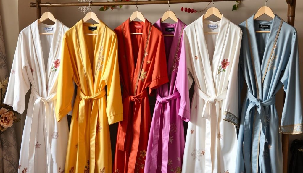 Seasonal embroidered robe collections