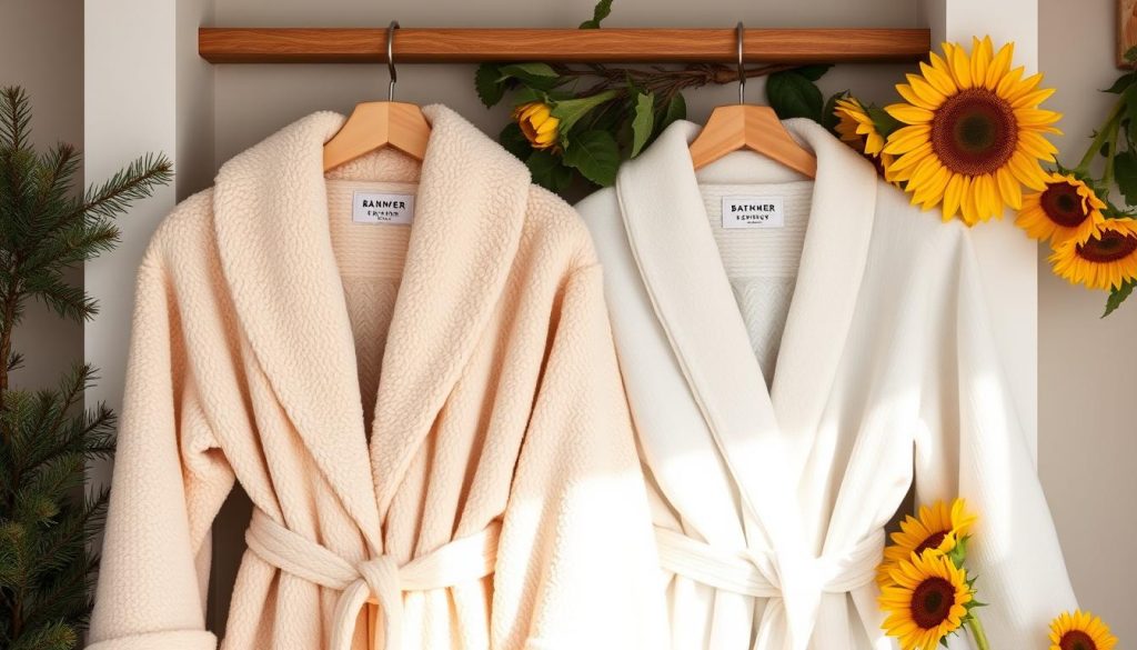 Seasonal spa robes for two