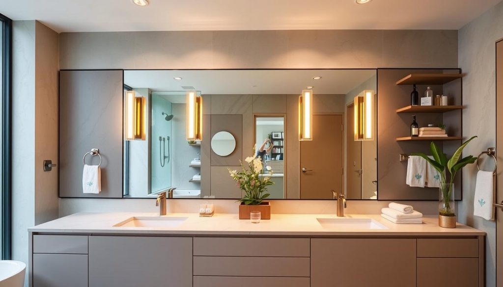 Side-mounted vanity lights for large vanities