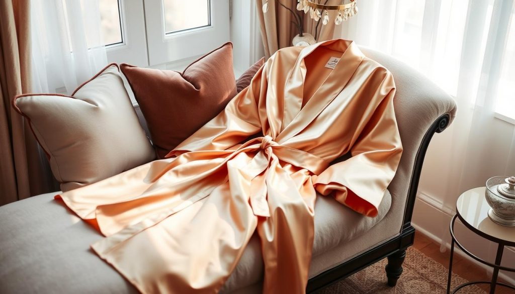 Silk robe for elegant lounging