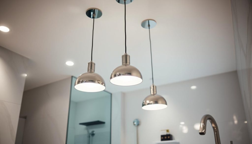 Silver bathroom ceiling lights