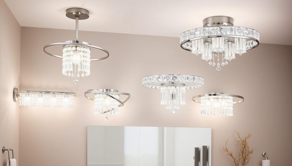 Silver bathroom light fixtures