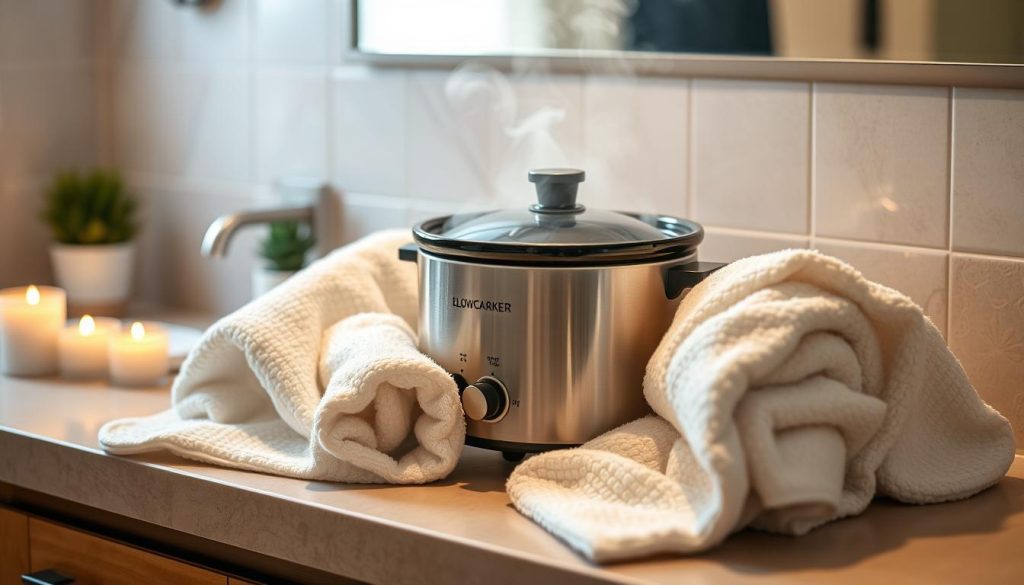 Slow cooker towel heater