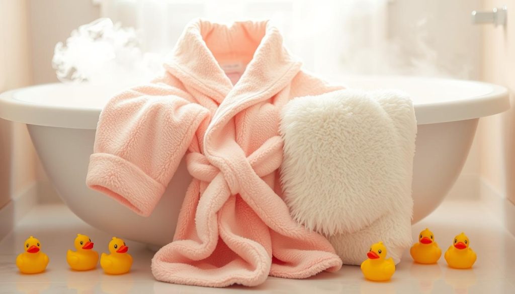 Soft baby robe for post-bath comfort