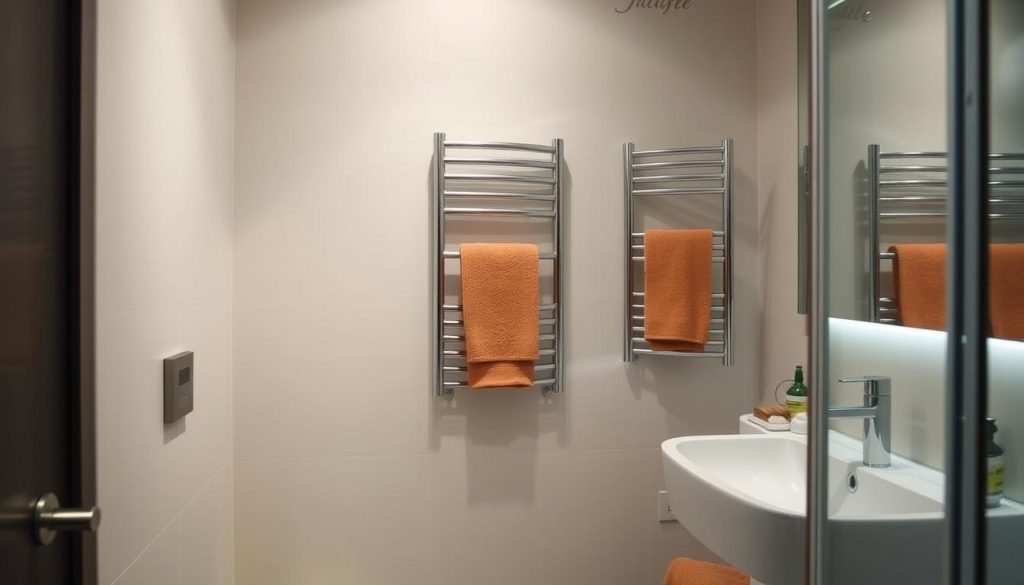 Space-saving towel warmers