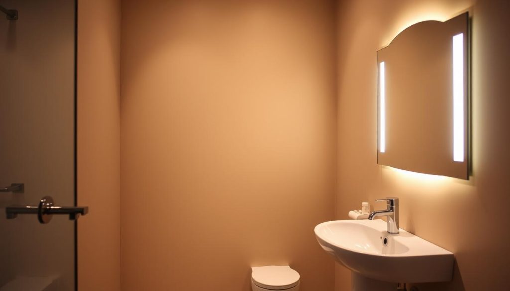 Strategic bathroom mirror lights