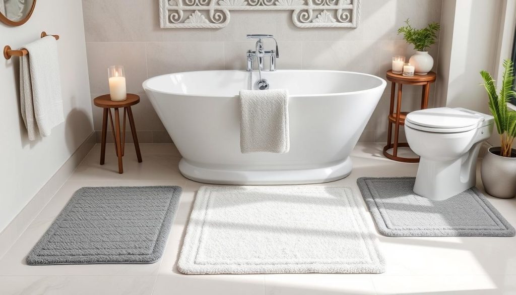 Stylish matching bath mat sets