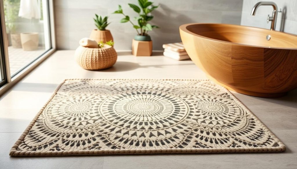 Sustainable bamboo bath mat