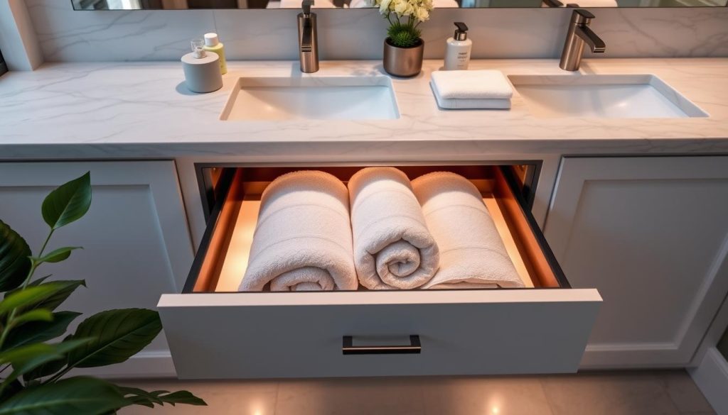 Towel warmer drawer comfort