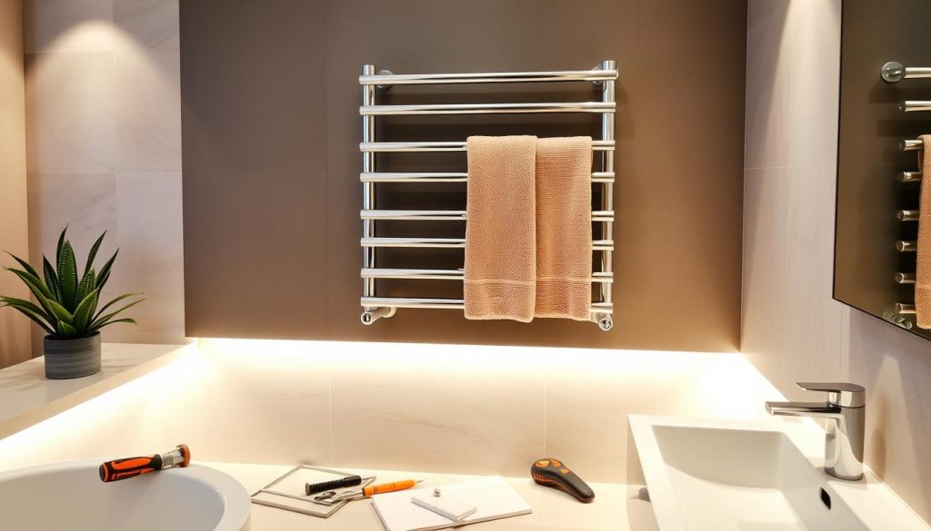 Towel warmer installation