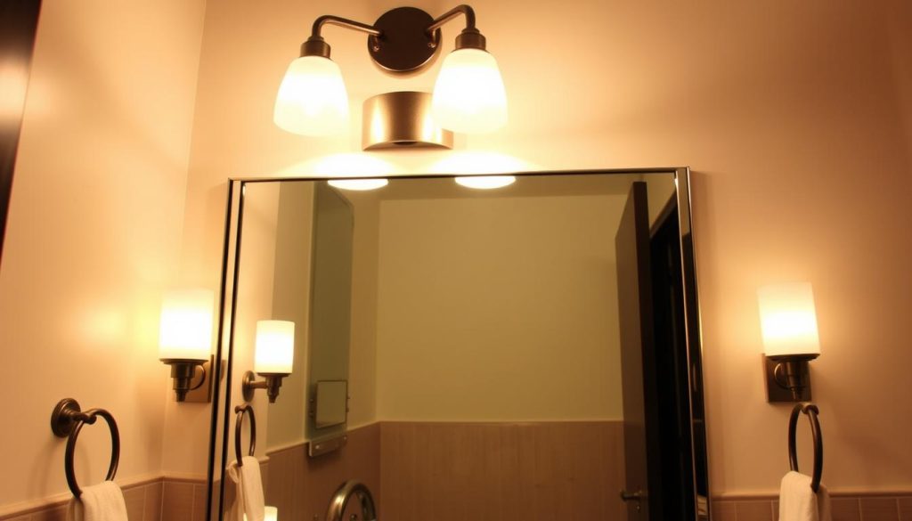 Transitional bathroom lighting