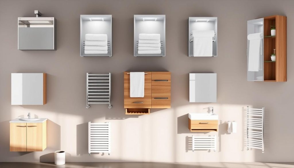 Types of towel warmer cabinets