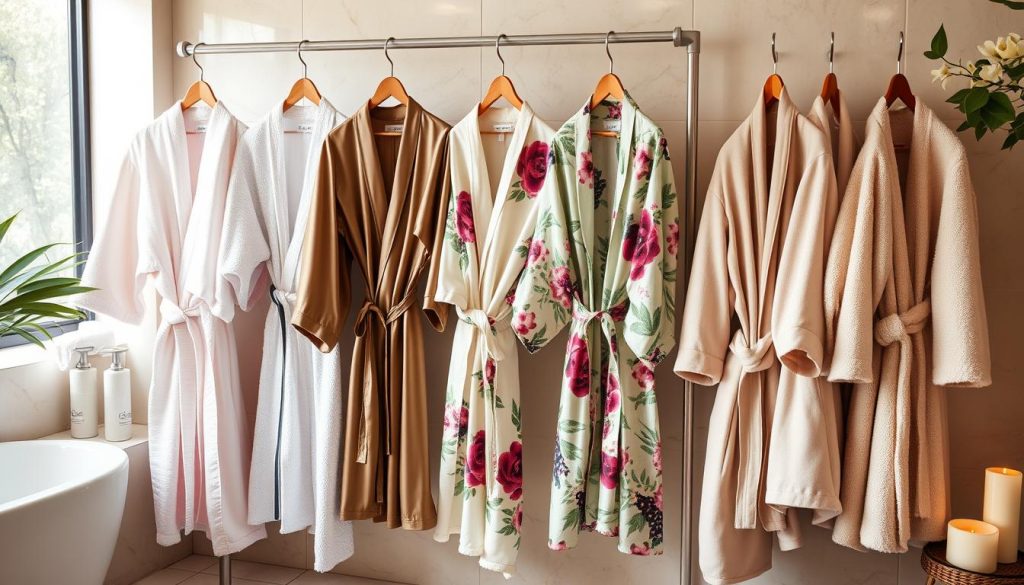 Various bathroom robe styles