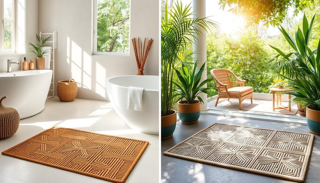 Versatile bamboo floor mat