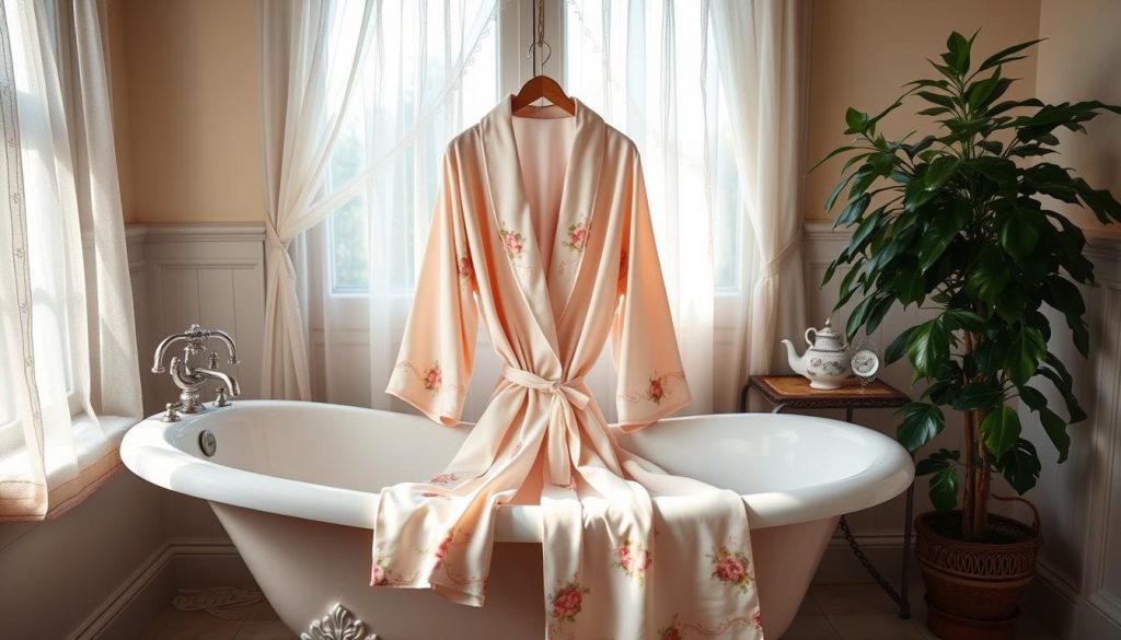 Vintage bath robe styling