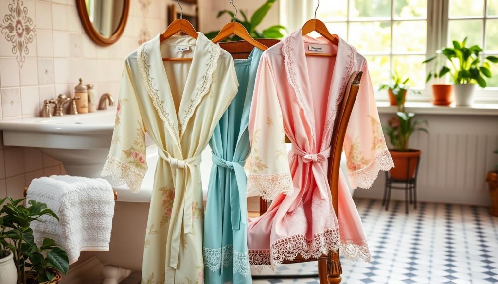 Vintage bath robes with retro-inspired design