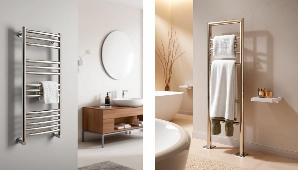 Wall-mounted and freestanding towel warmers comparison