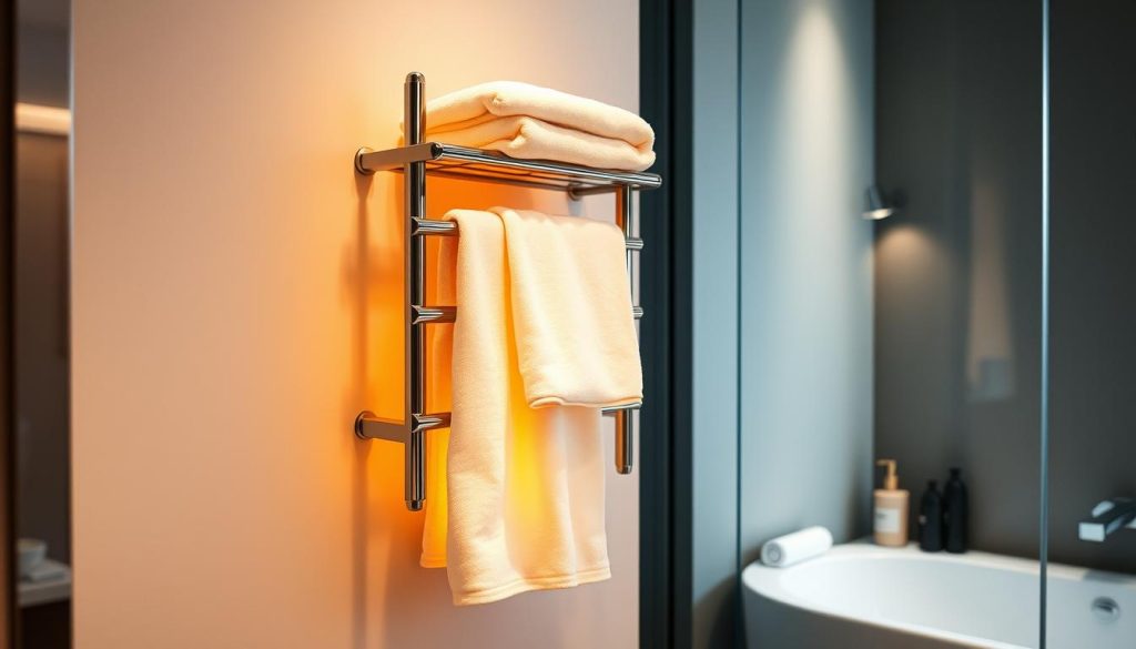 Wall-mounted towel warmer racks