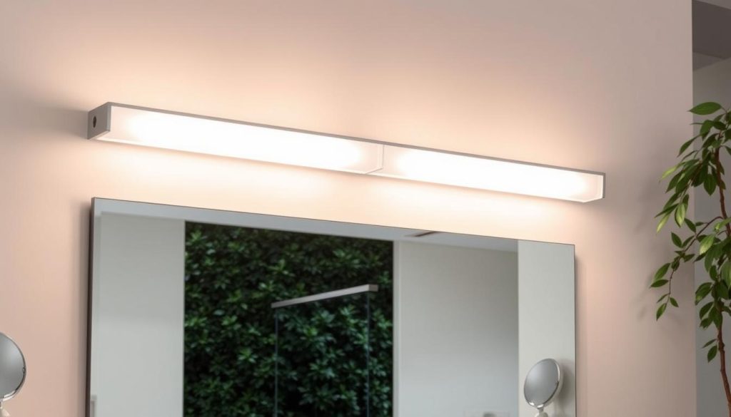 bathroom light fixtures over mirror long