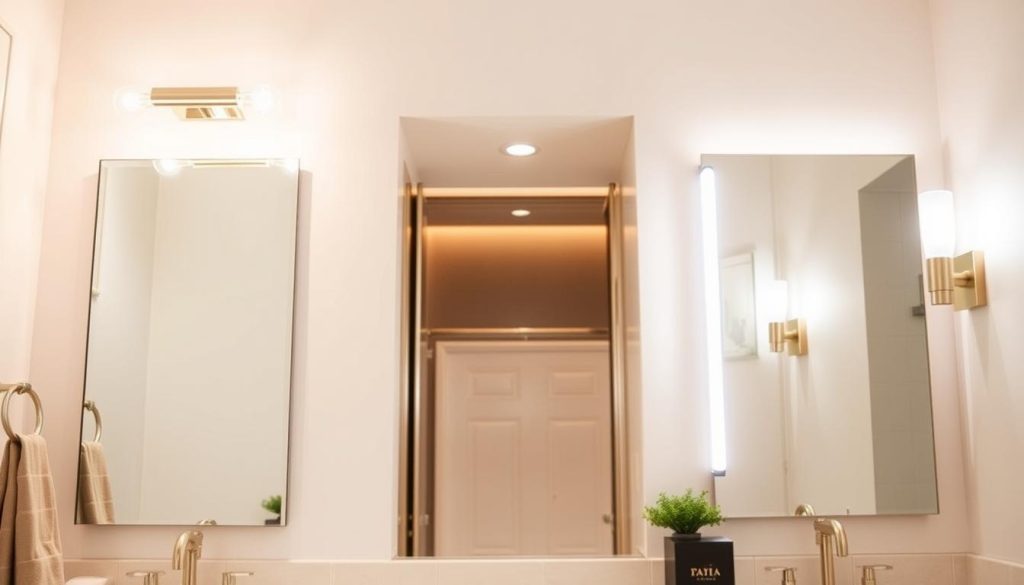 bathroom mirror lights options