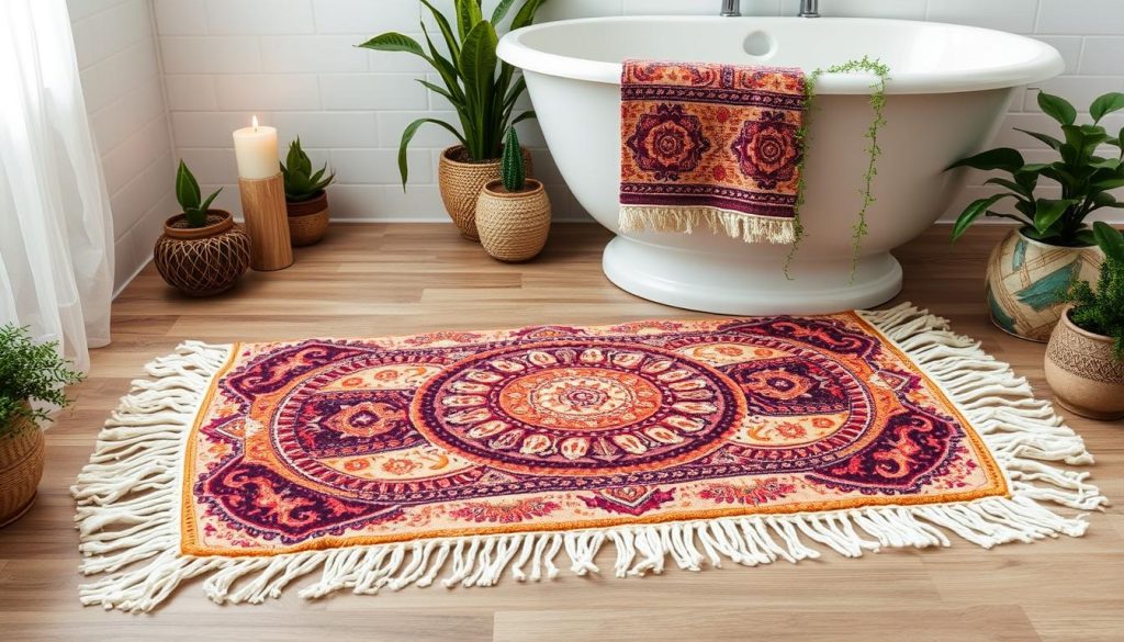 bohemian bath mat