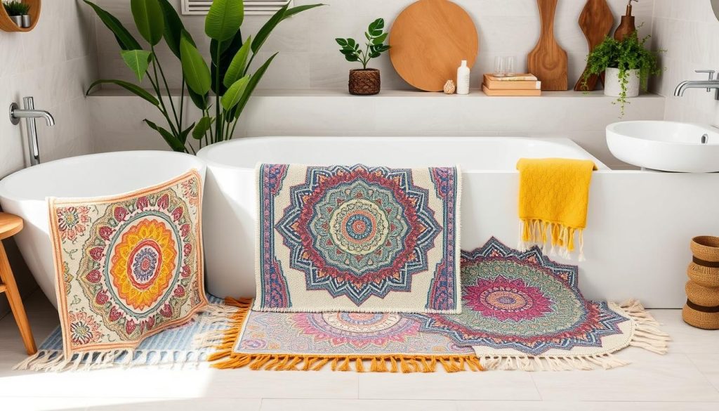 boho chic bath mats