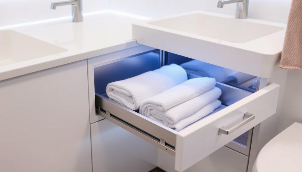 compact towel warmer drawer