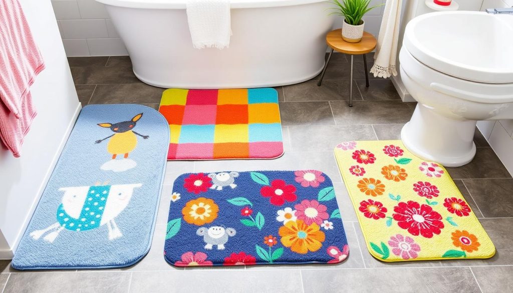 cute bath mats with fun patterns