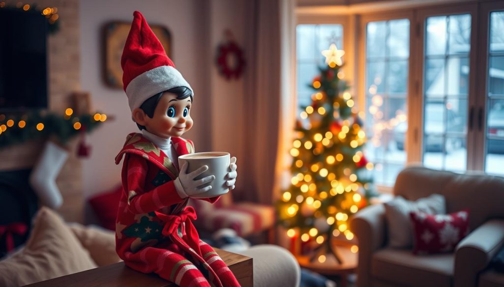 elf on the shelf ideas with bath robe