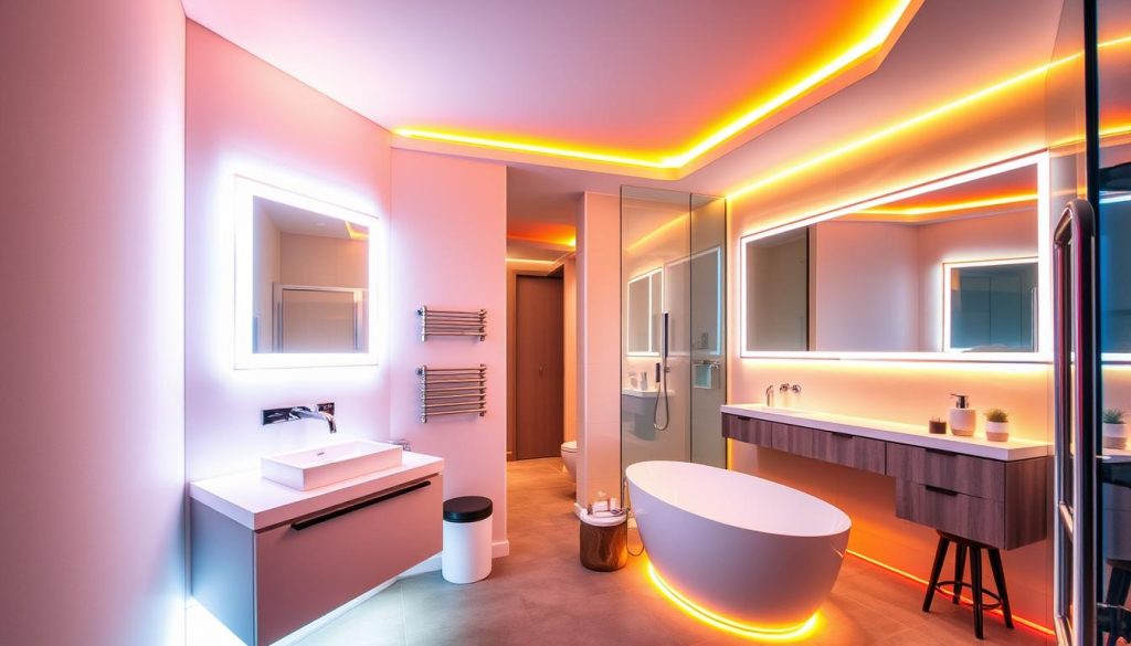 led strip lights bathroom