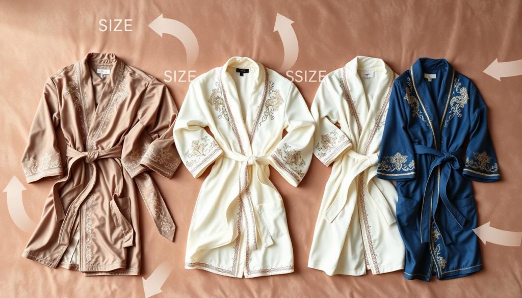 luxury robes sizing chart