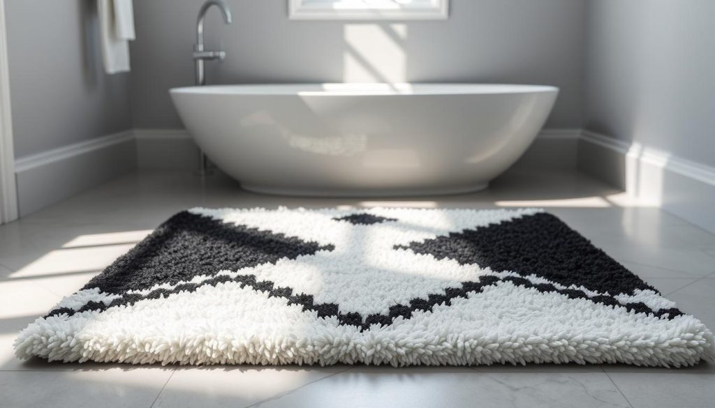 plush bath mat minimalist