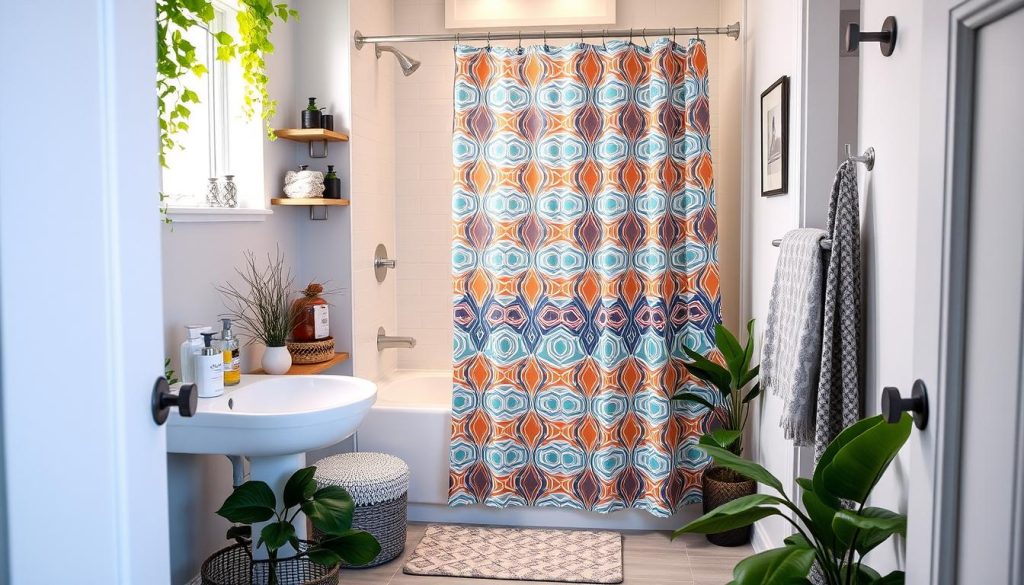 small bathroom ideas with shower curtains