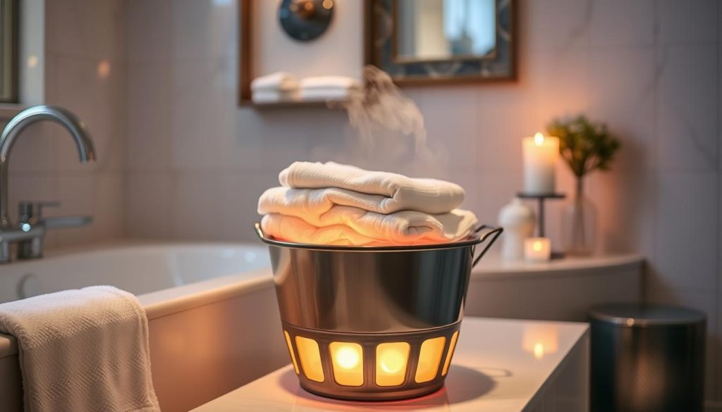 towel warmer bucket for cozy towel experience