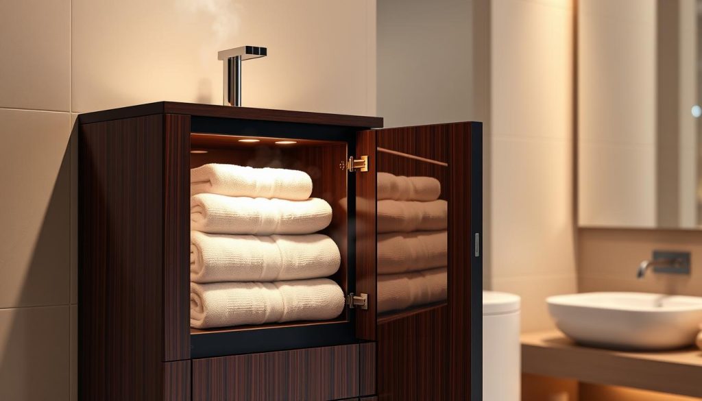 Cabinet hot towel warmer