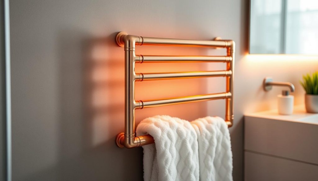 Copper pipe towel warmer