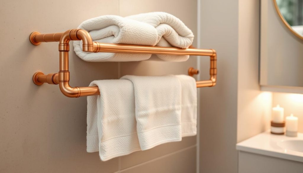 Copper pipe towel warmer