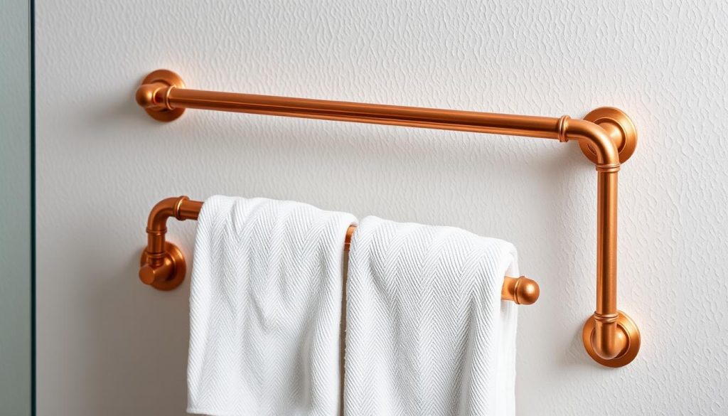 Copper pipe towel warmer design