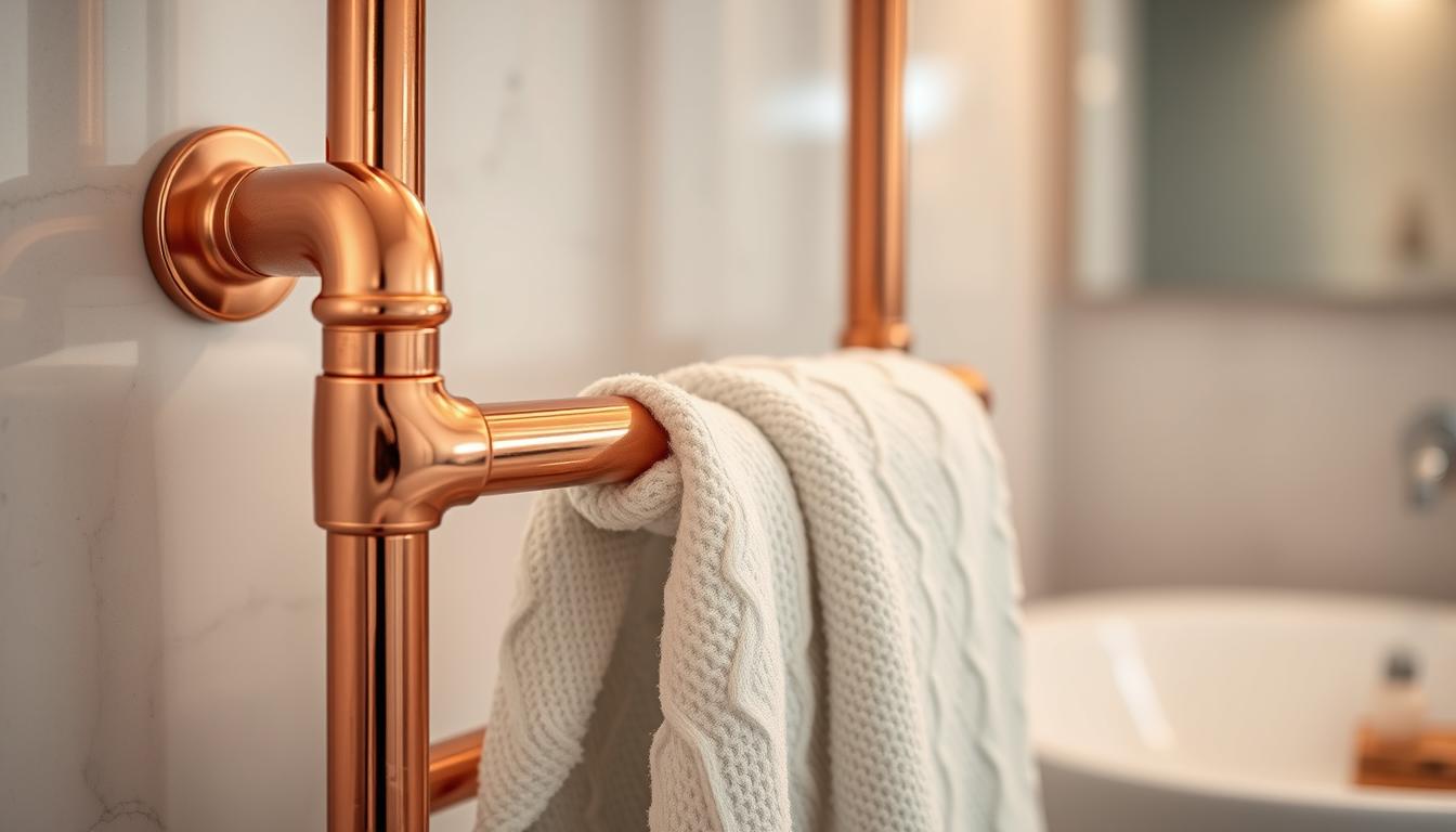 DIY Copper Pipe Towel Warmer Ideas