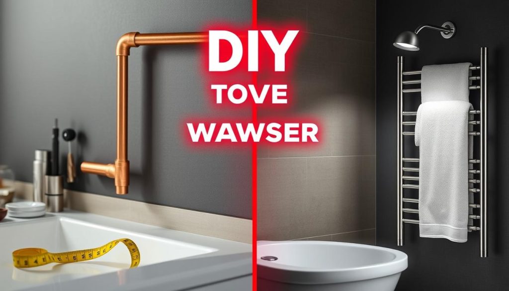 DIY copper pipe towel warmer cost comparison