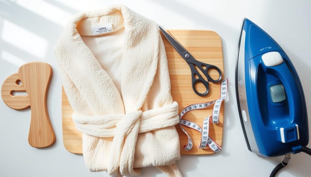 Essential tools for folding bath robes