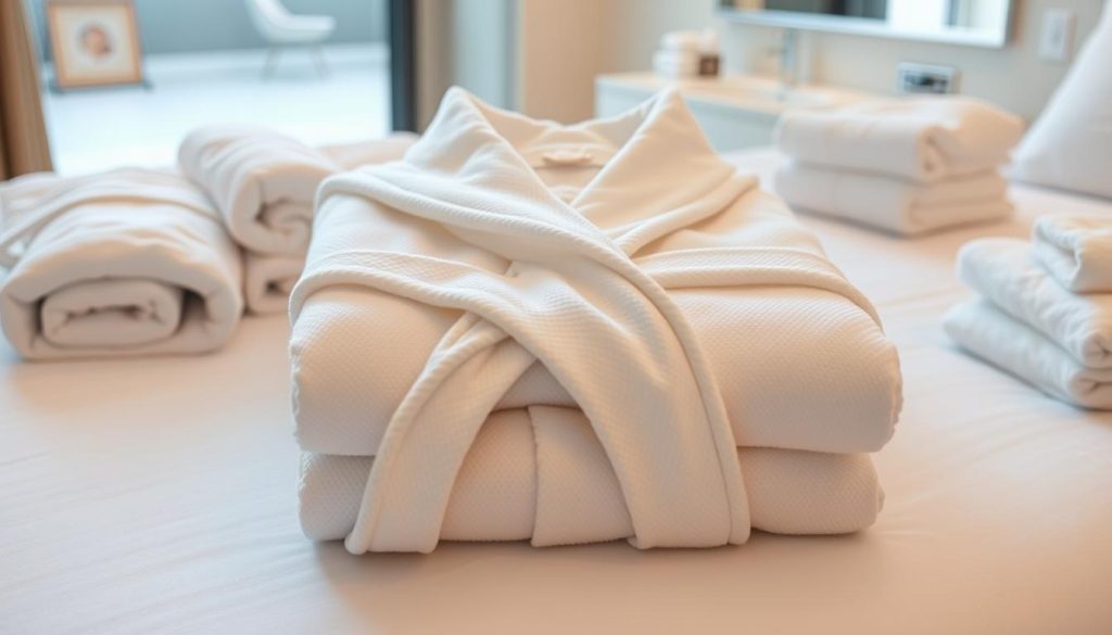 Hotel-style bath robe folding