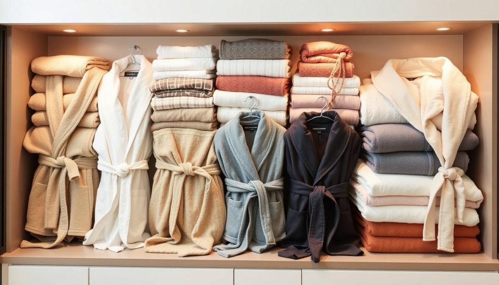 Space-saving folding techniques for bath robes