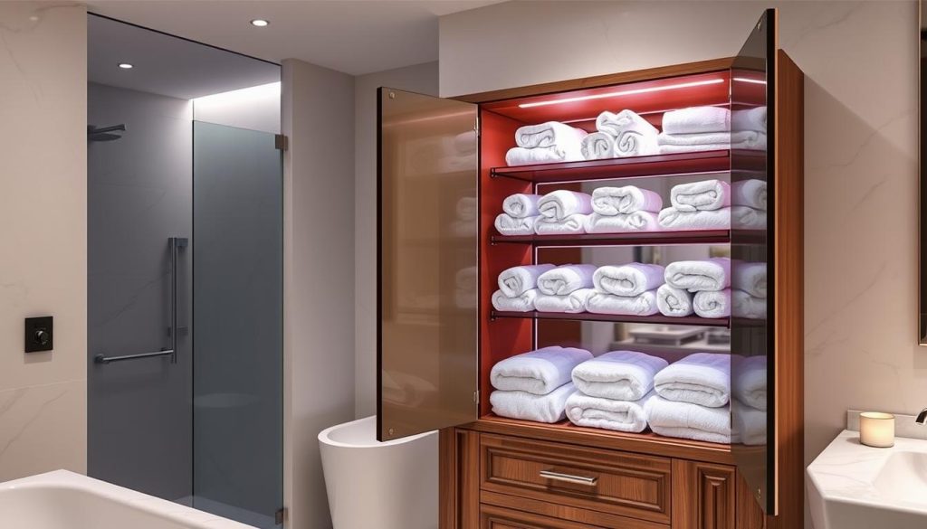 luxury towel cabinet